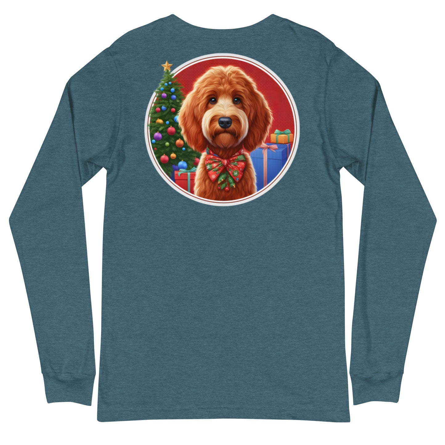 Red Doodle Christmas Unisex Long Sleeve T Shirt