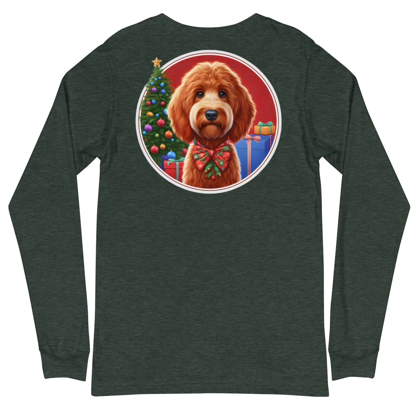 Red Doodle Christmas Unisex Long Sleeve T Shirt