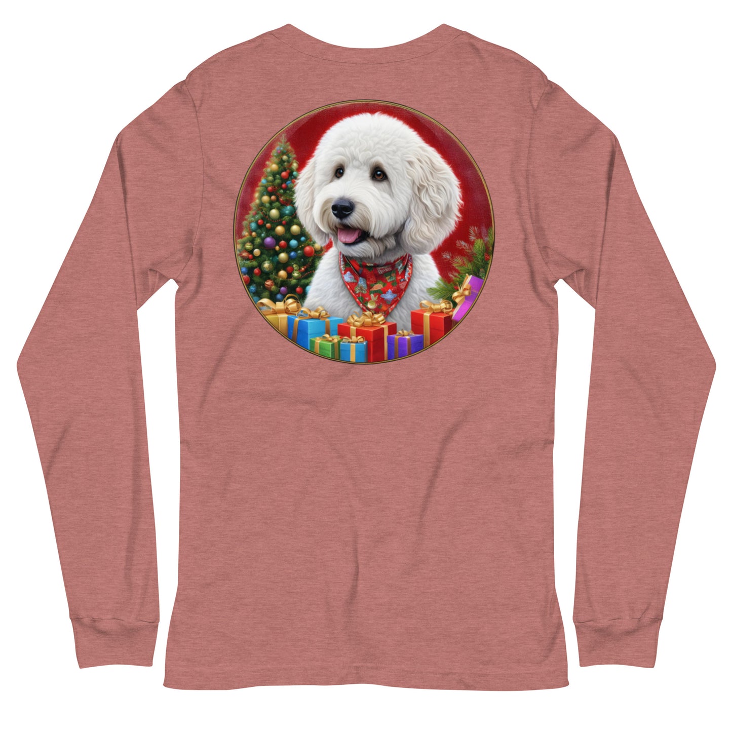 White Christmas Doodle Unisex Long Sleeve T Shirt