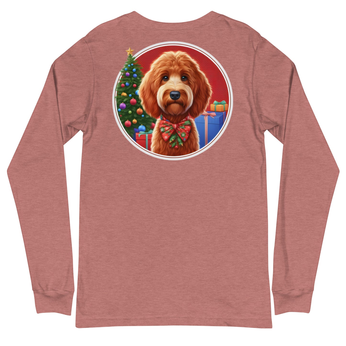 Red Doodle Christmas Unisex Long Sleeve T Shirt