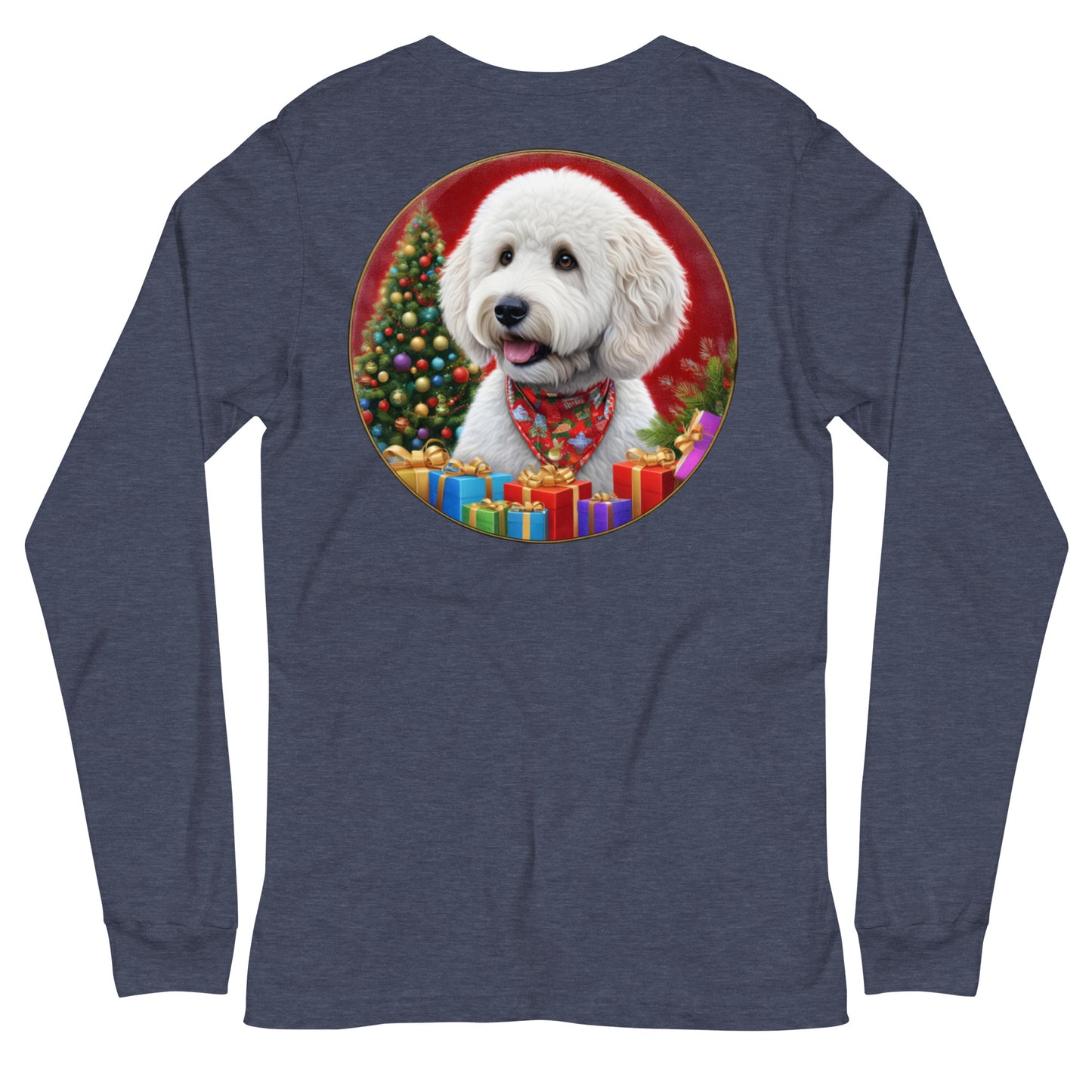 White Christmas Doodle Unisex Long Sleeve T Shirt