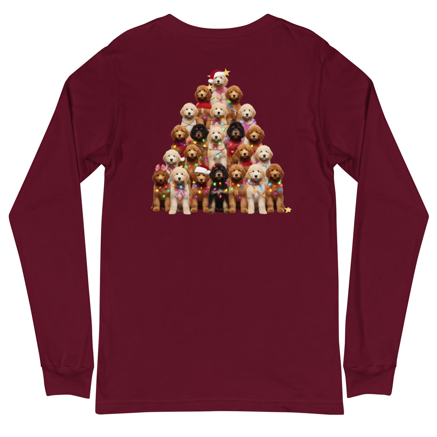 Doodle Christmas Tree Unisex Long Sleeve T Shirt