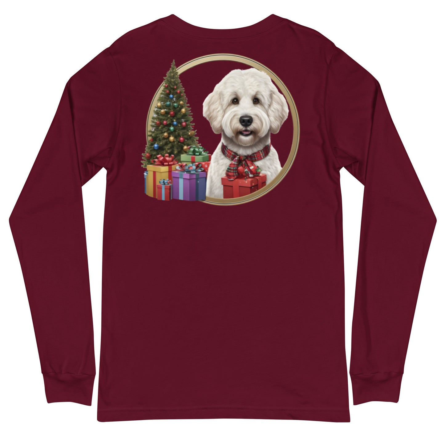 White Christmas Doodle Unisex Long Sleeve T Shirt