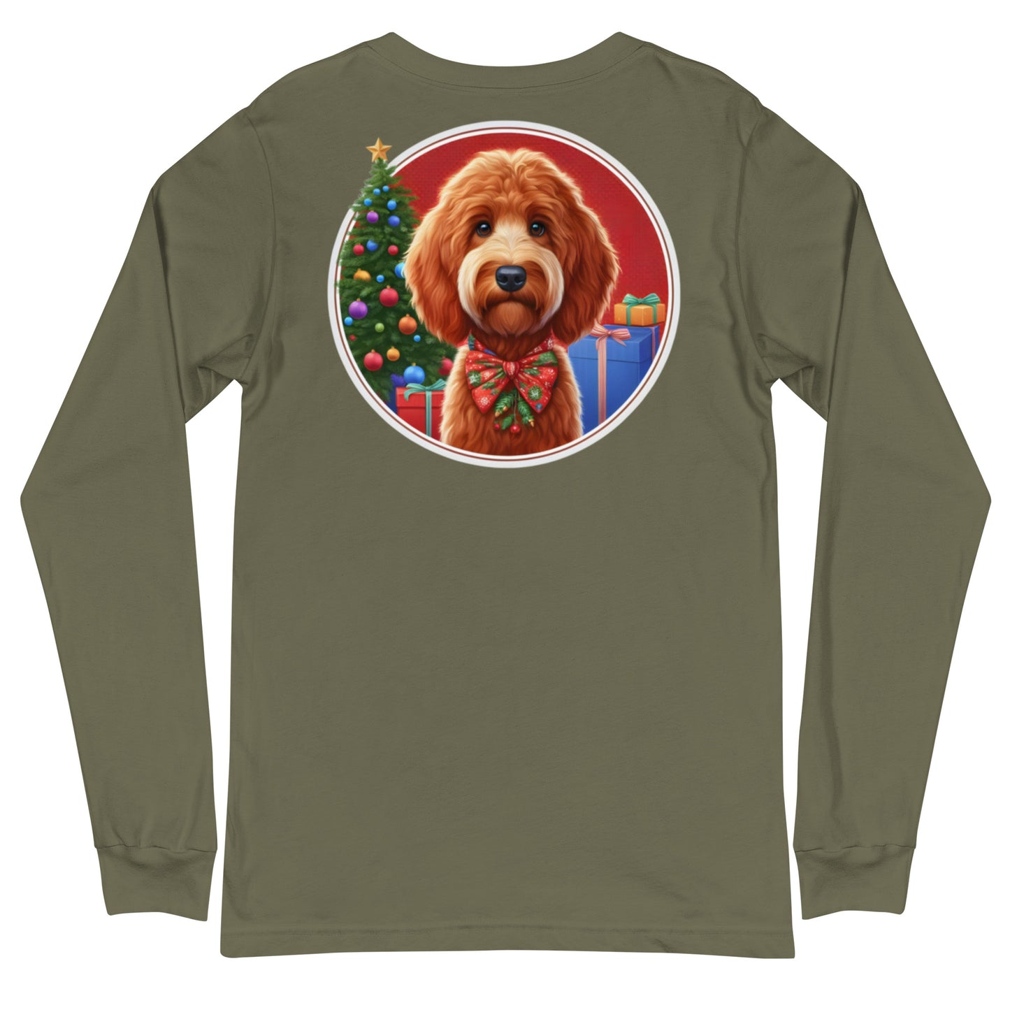 Red Doodle Christmas Unisex Long Sleeve T Shirt