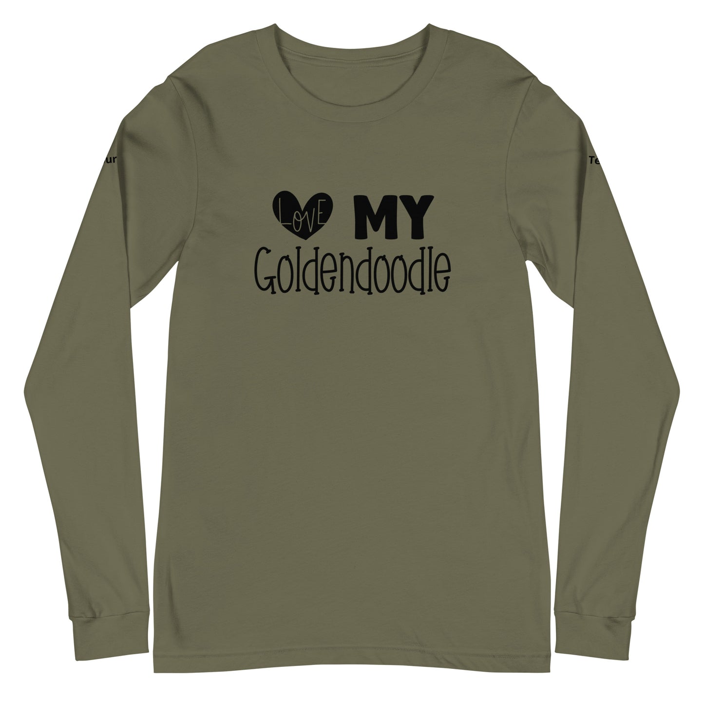 Love My Goldendoodle Unisex Long Sleeve Tee - Customize It!