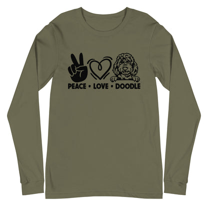 Peace Love Doodle Unisex Long Sleeve Tee