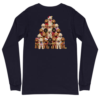 Doodle Christmas Tree Unisex Long Sleeve T Shirt