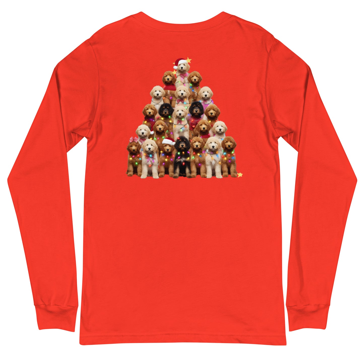 Doodle Christmas Tree Unisex Long Sleeve T Shirt