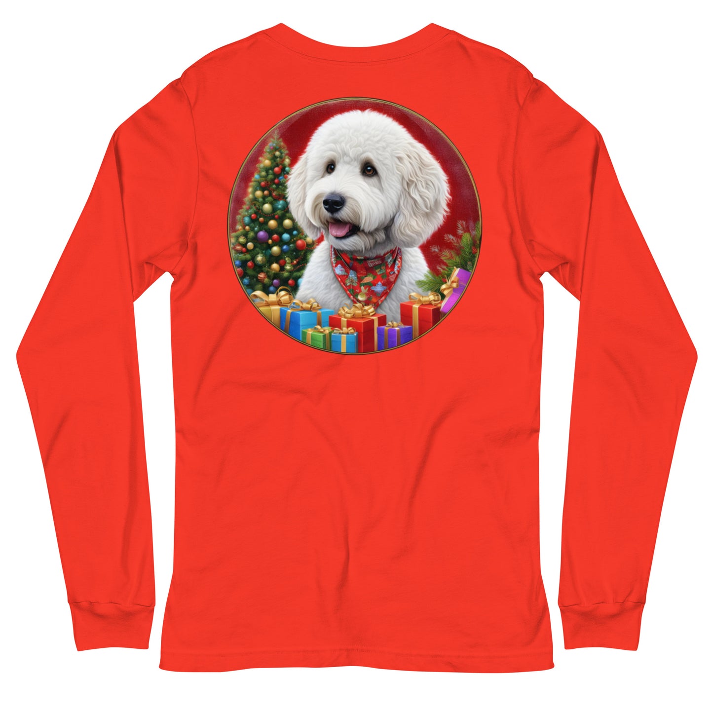 White Christmas Doodle Unisex Long Sleeve T Shirt