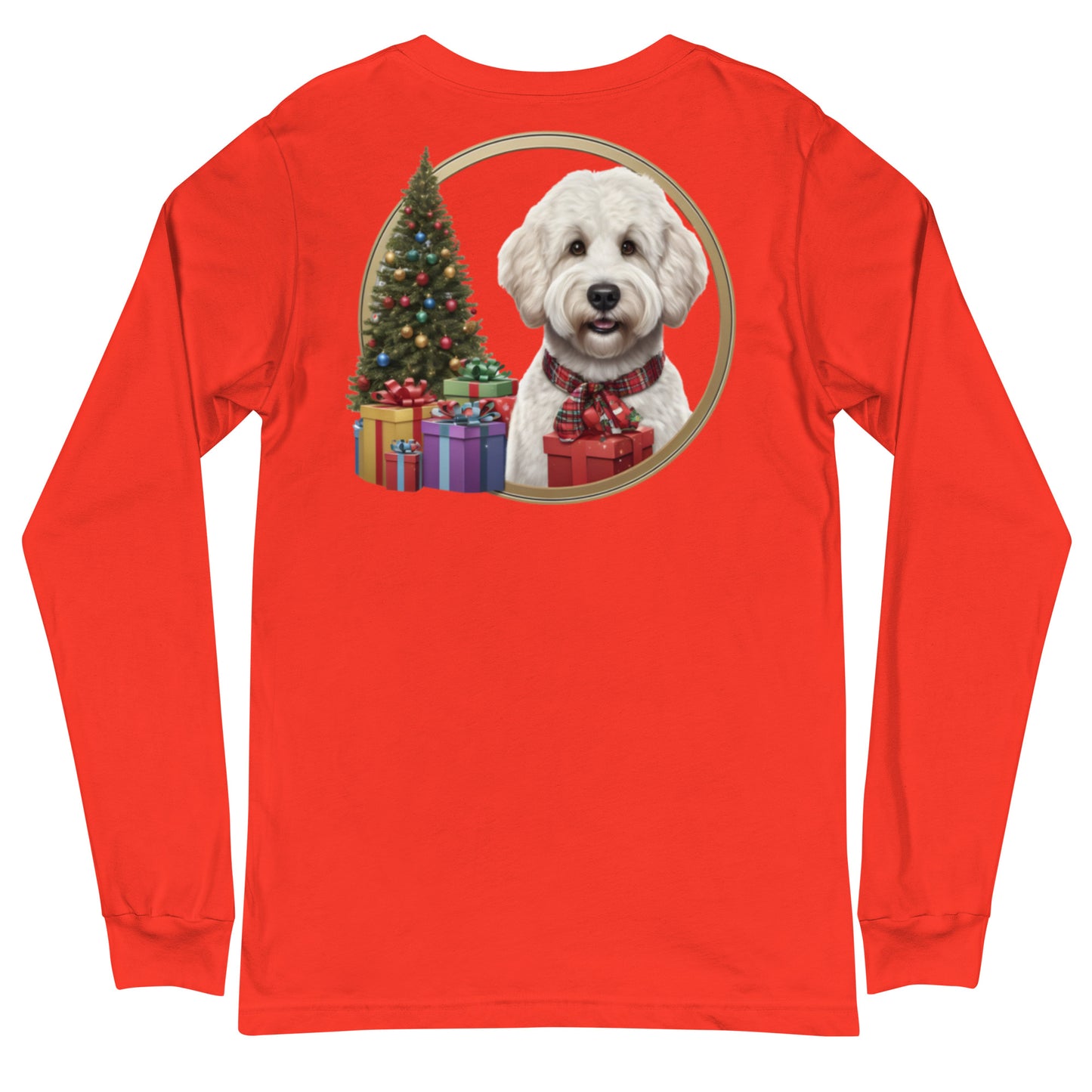 White Christmas Doodle Unisex Long Sleeve T Shirt