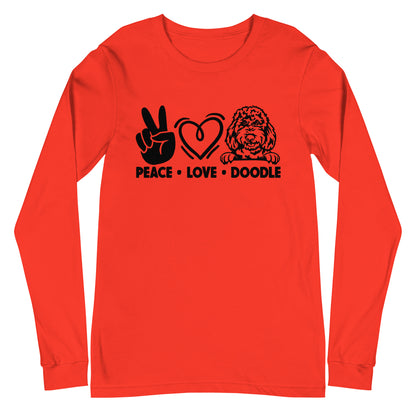 Peace Love Doodle Unisex Long Sleeve Tee