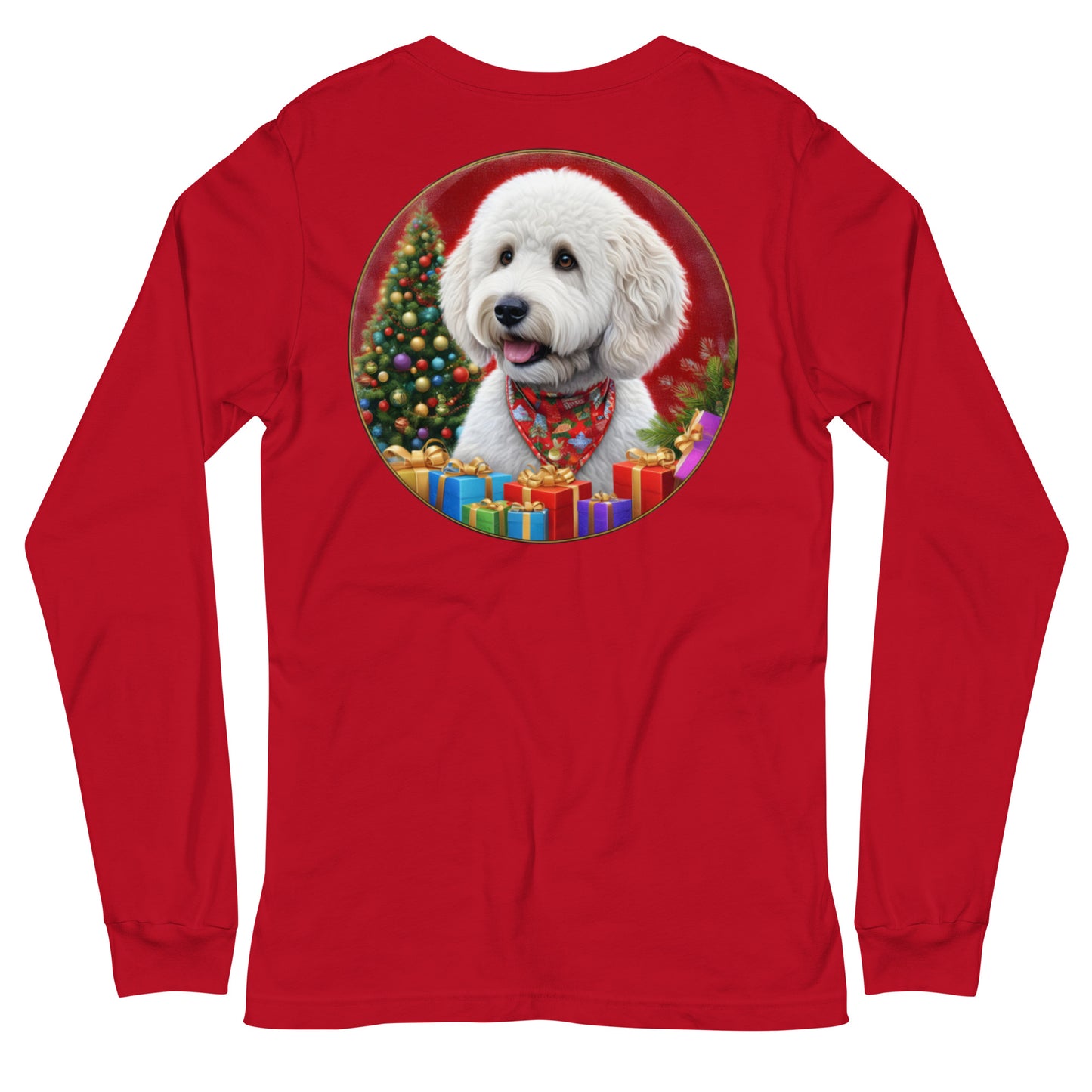 White Christmas Doodle Unisex Long Sleeve T Shirt