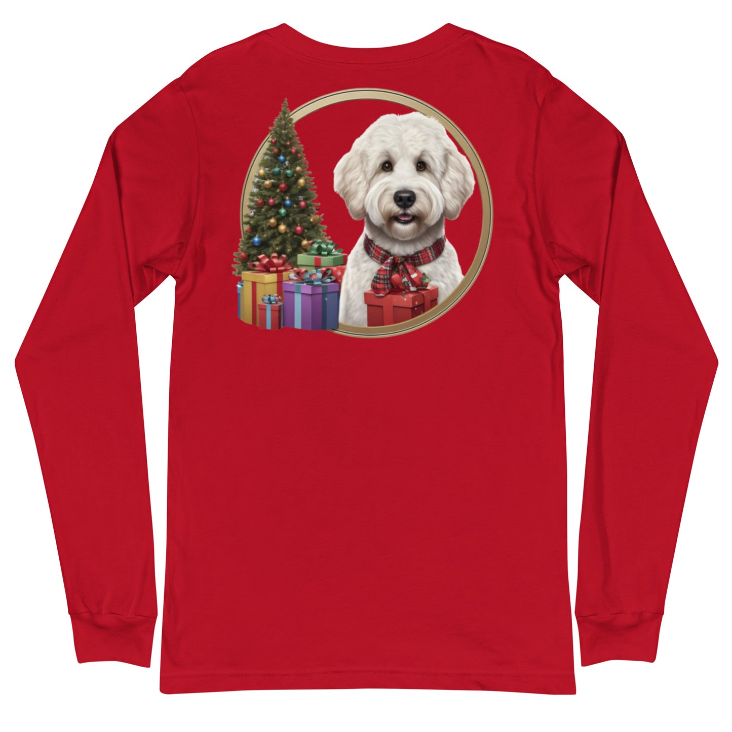 White Christmas Doodle Unisex Long Sleeve T Shirt