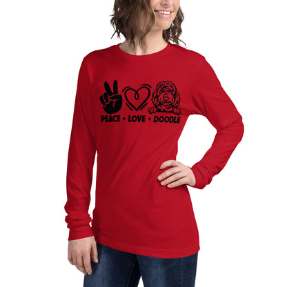 Peace Love Doodle Unisex Long Sleeve Tee