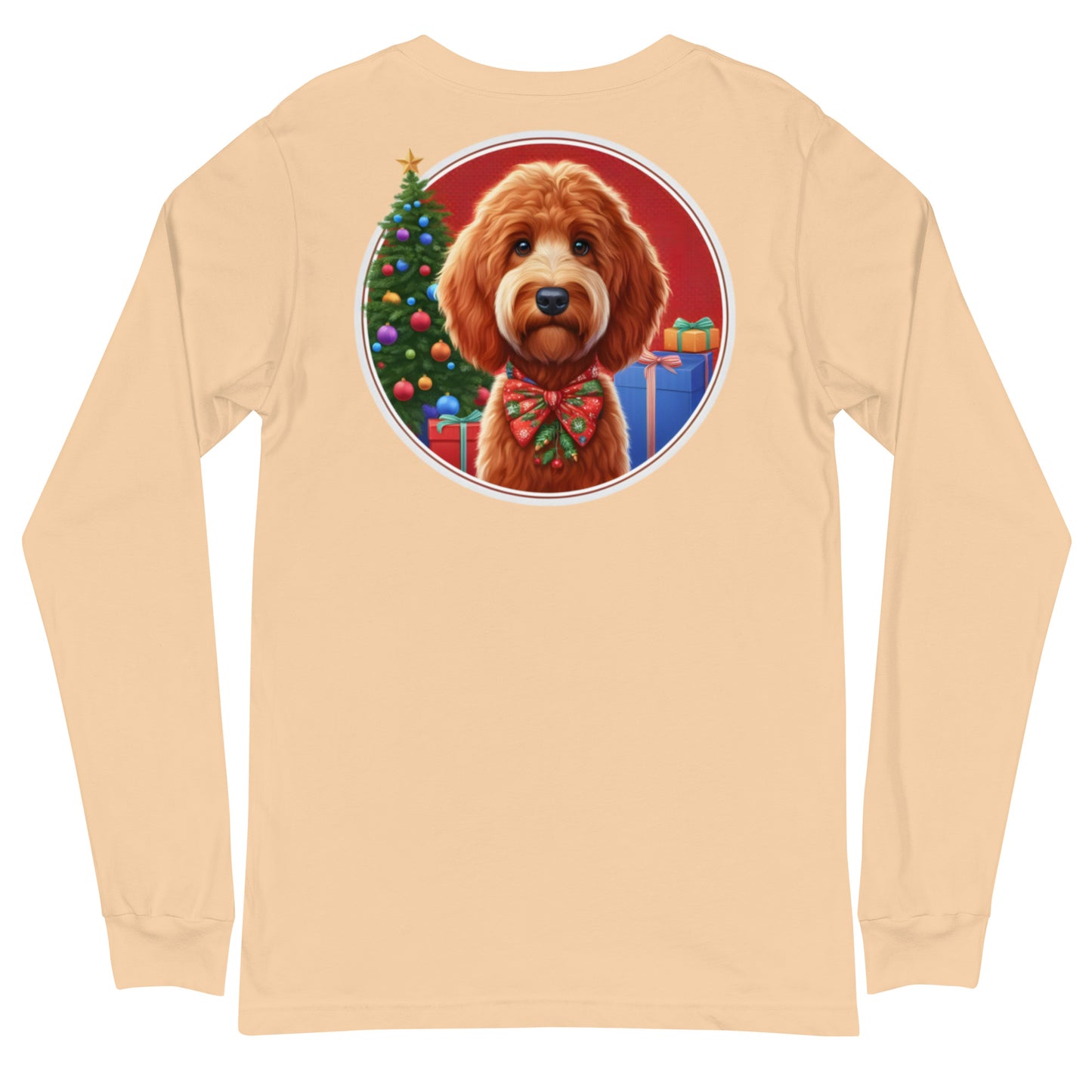 Red Doodle Christmas Unisex Long Sleeve T Shirt