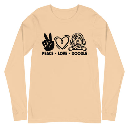 Peace Love Doodle Unisex Long Sleeve Tee