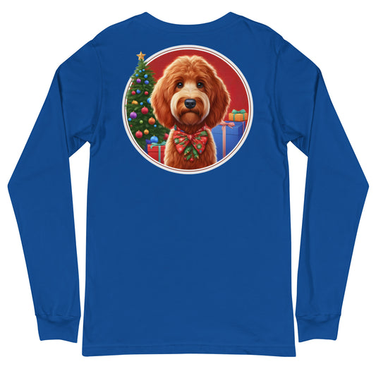 Red Doodle Christmas Unisex Long Sleeve T Shirt