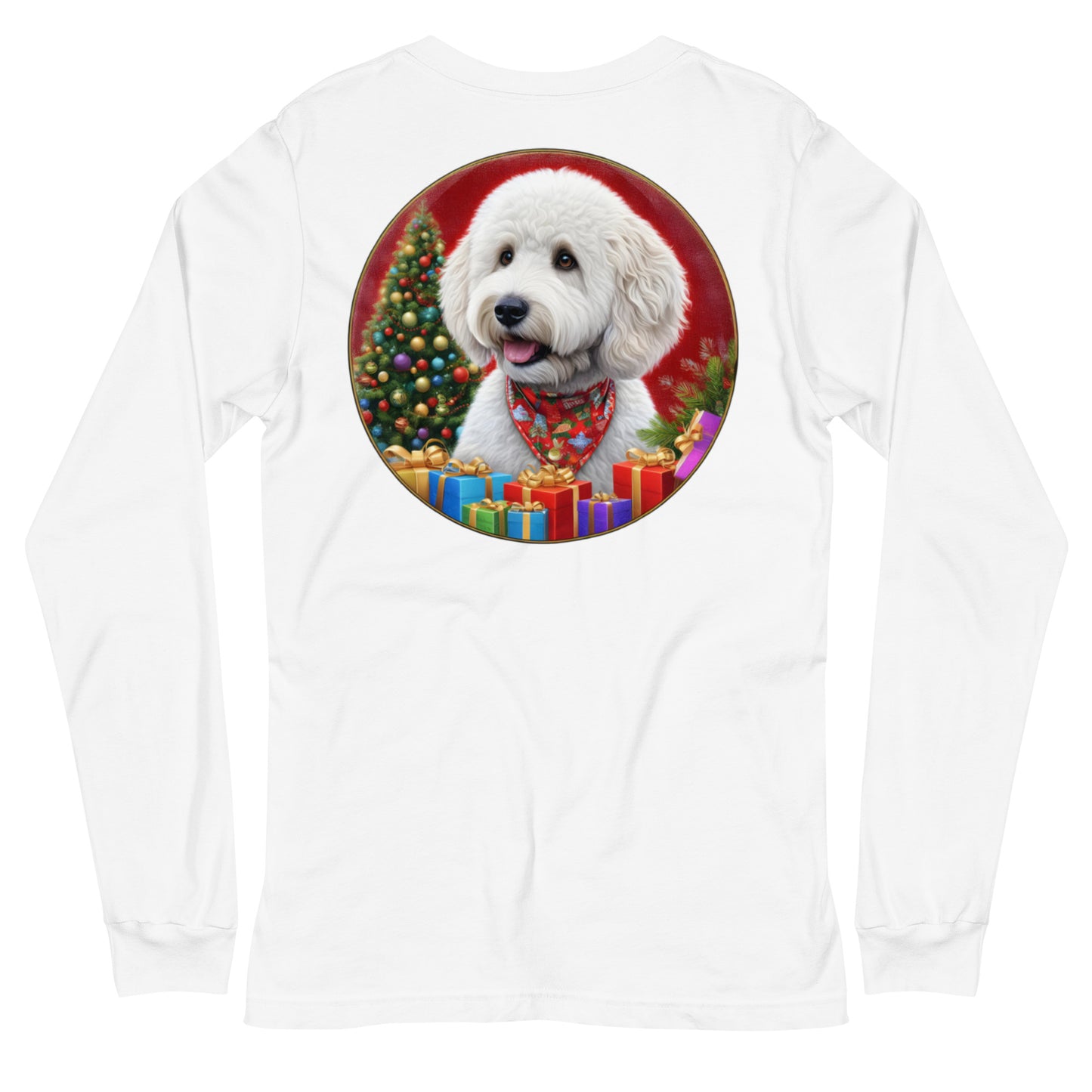 White Christmas Doodle Unisex Long Sleeve T Shirt