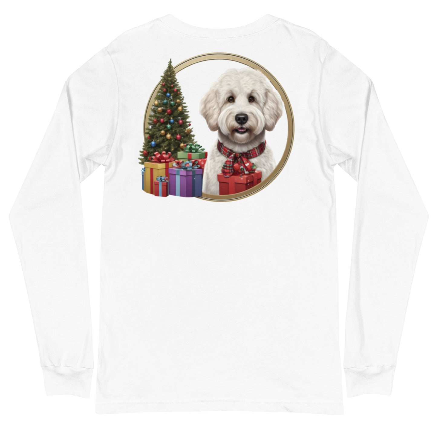 White Christmas Doodle Unisex Long Sleeve T Shirt