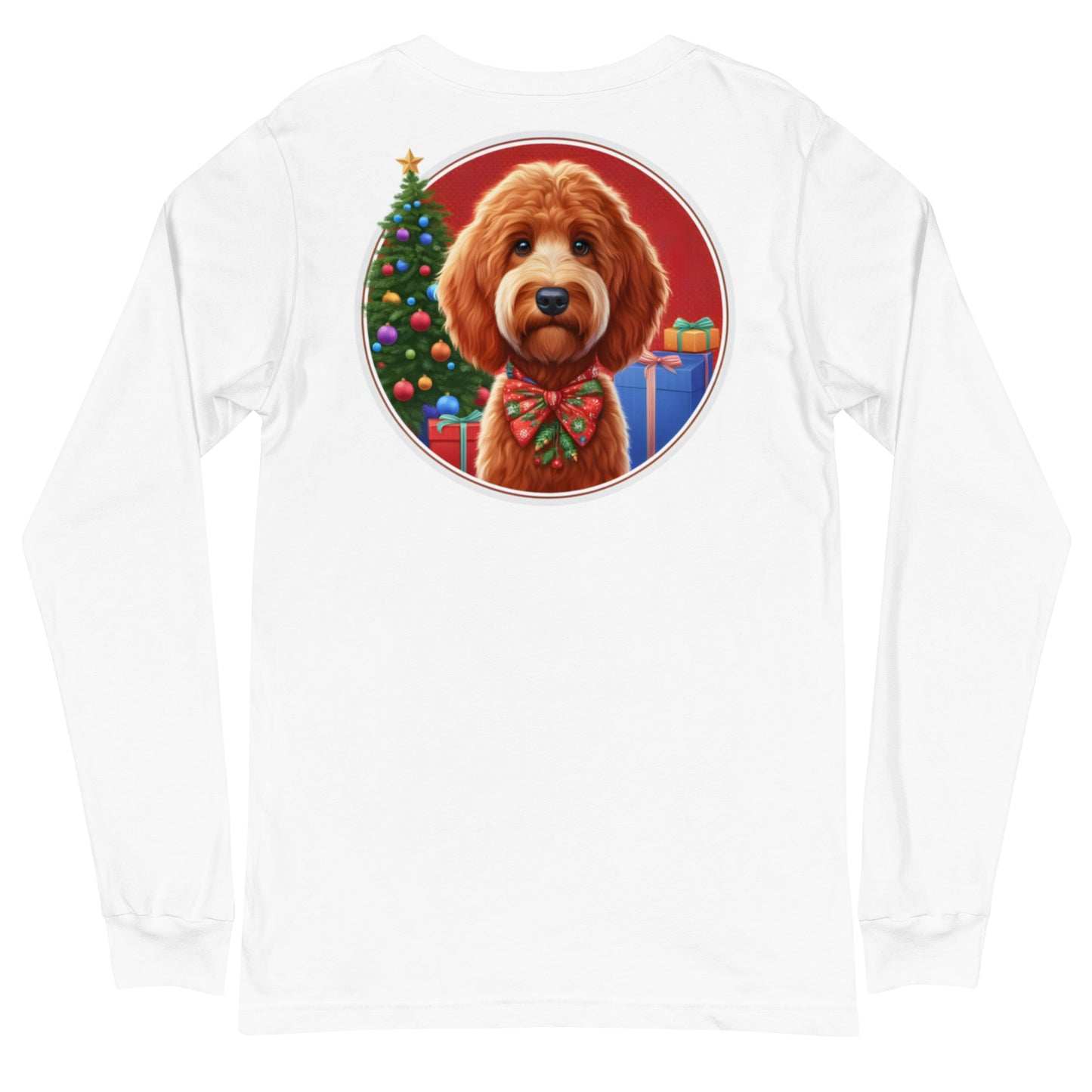 Red Doodle Christmas Unisex Long Sleeve T Shirt