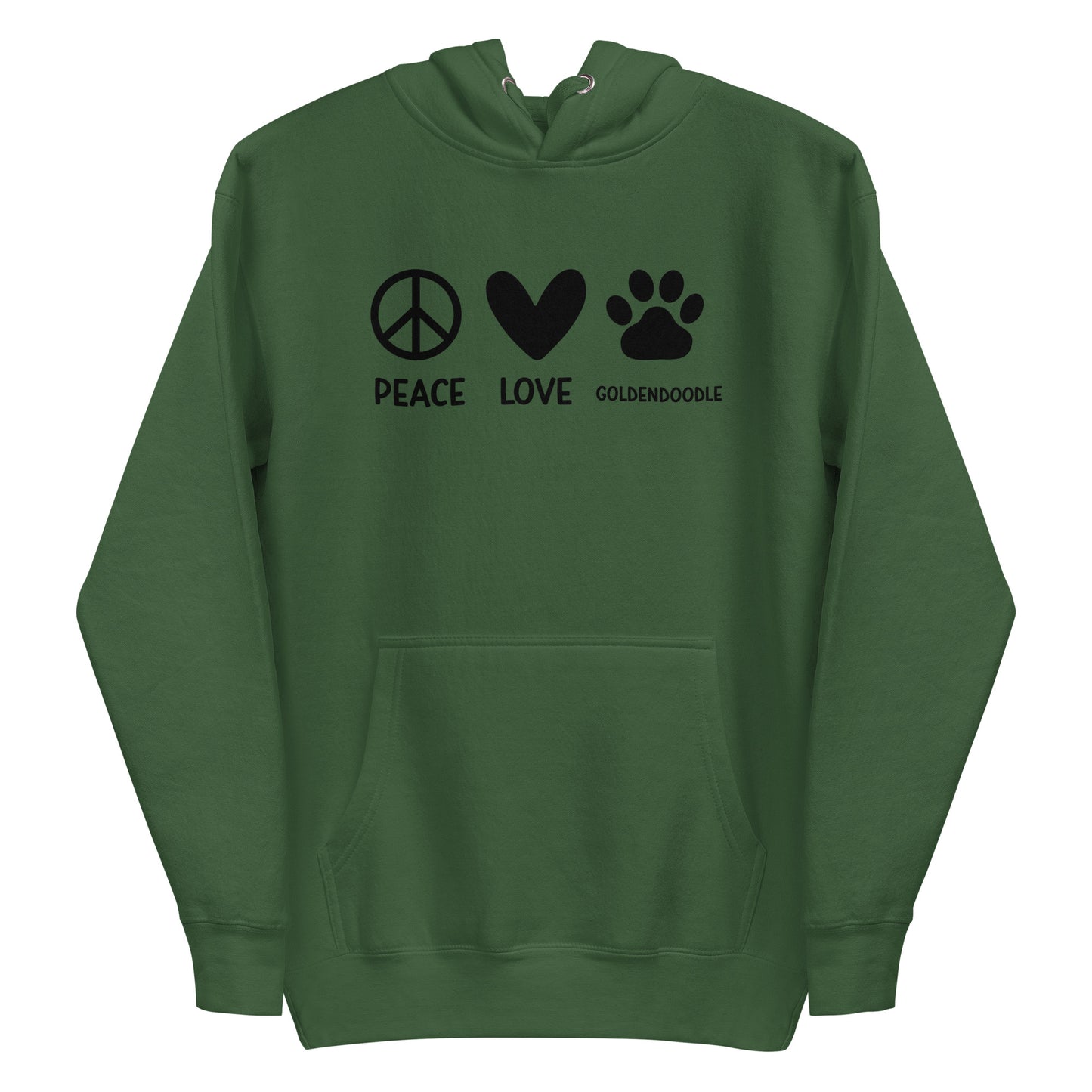 Peace Love Goldendoodle Unisex Hoodie