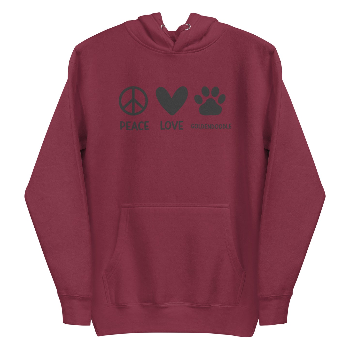 Peace Love Goldendoodle Unisex Hoodie