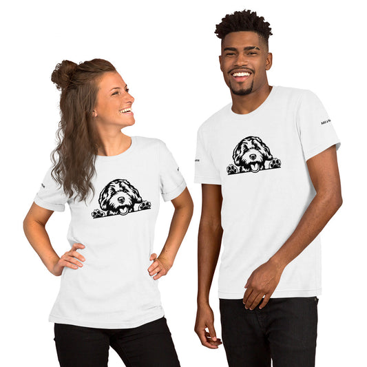 Doodle - Unisex T Shirt - Customize it with your Doodle's name on the sleeves!