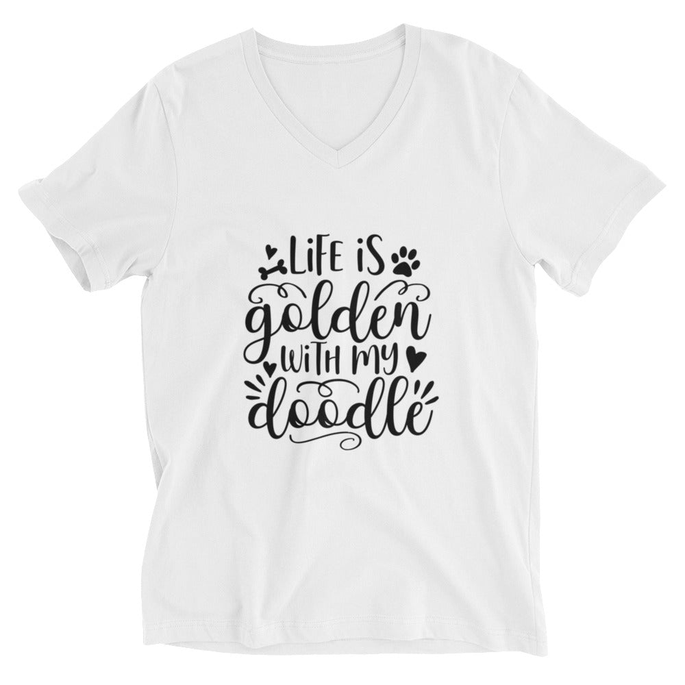 Life is Golden Unisex Short Sleeve V Neck T Shirt