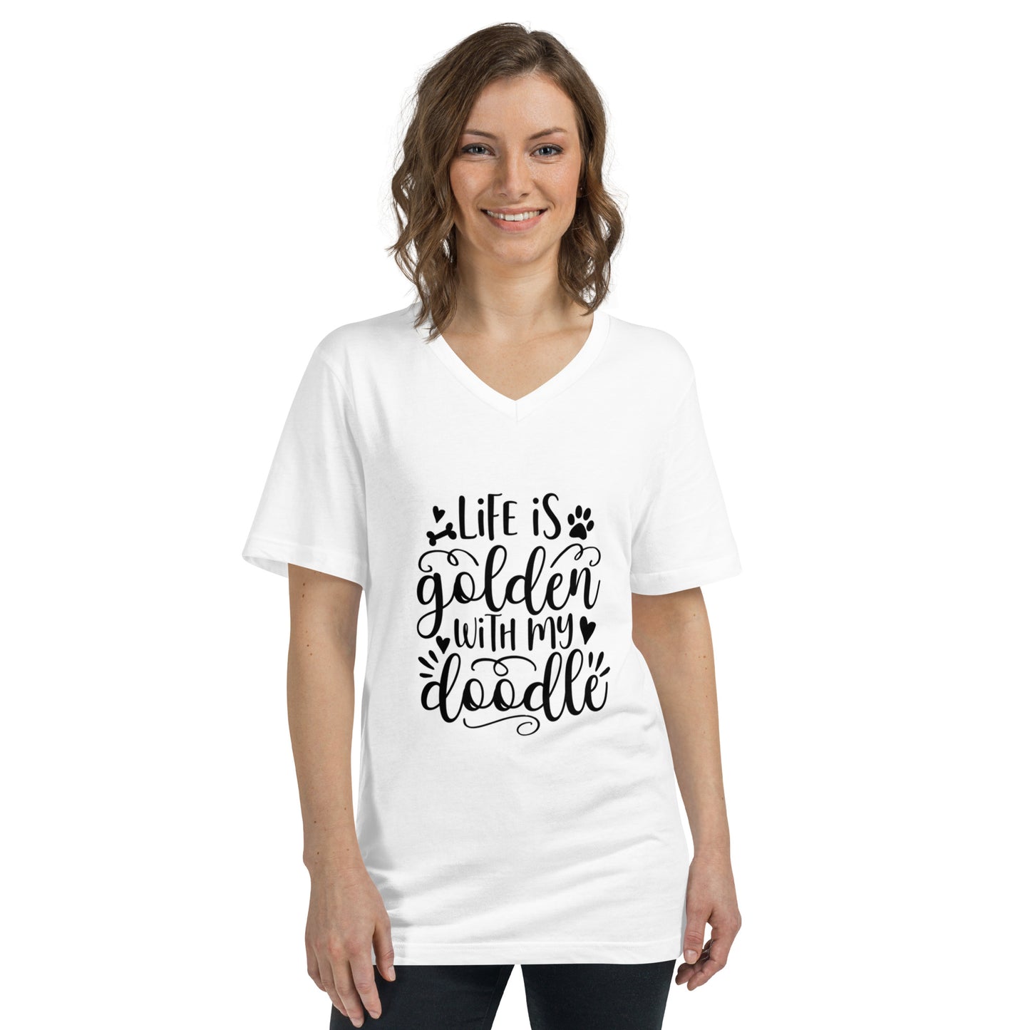 Life is Golden Unisex Short Sleeve V Neck T Shirt