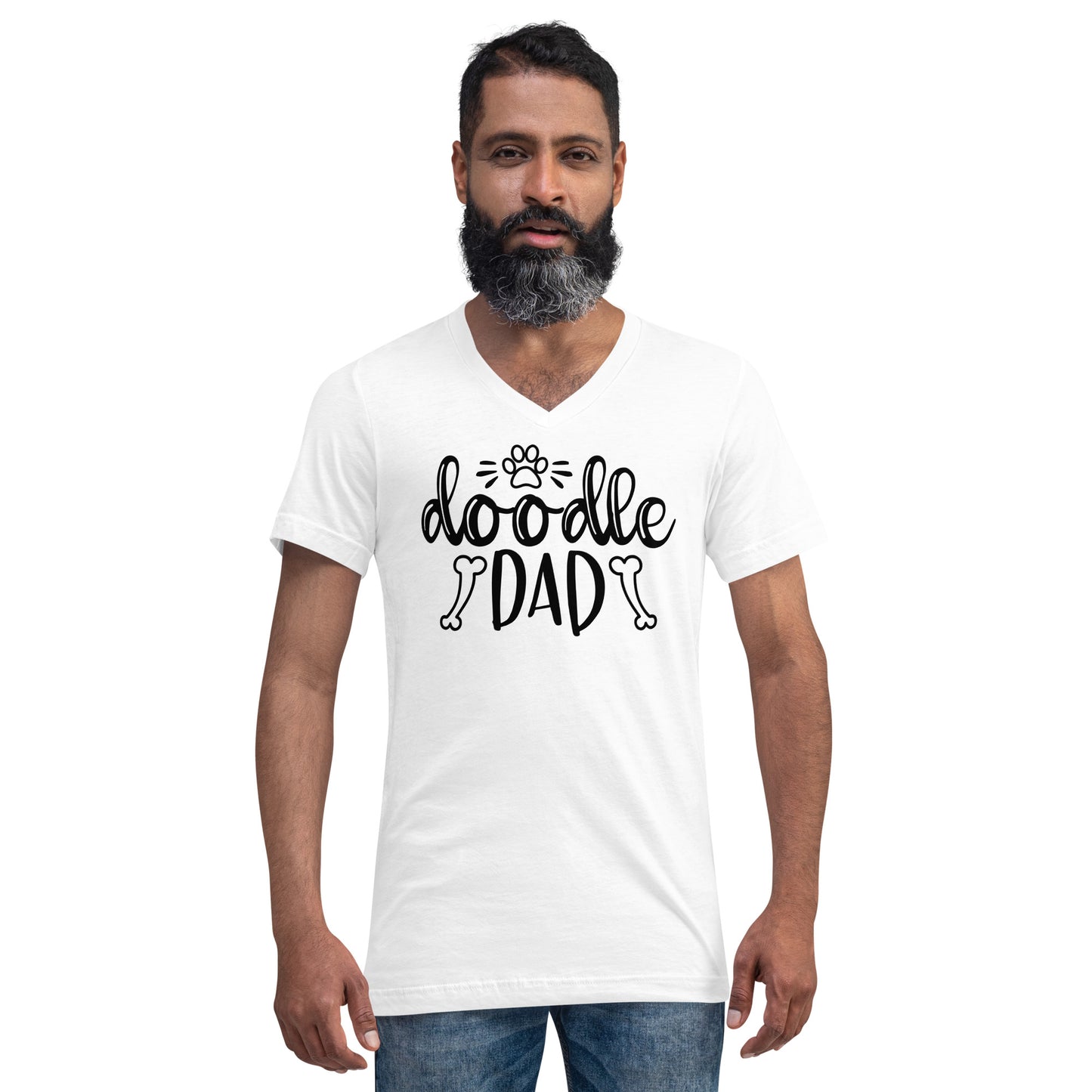 Doodle Dad Short Sleeve V Neck T Shirt