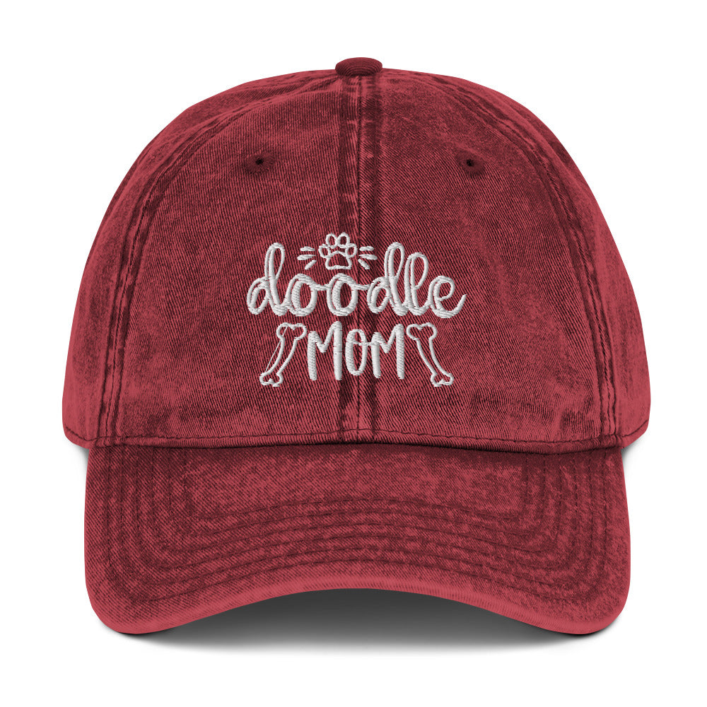 Doodle Mom Embroidered - Vintage Cotton Twill Cap