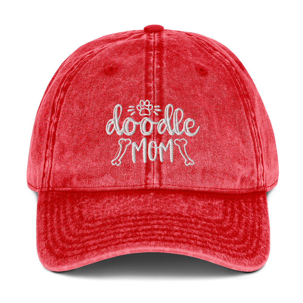 Doodle Mom Embroidered - Vintage Cotton Twill Cap