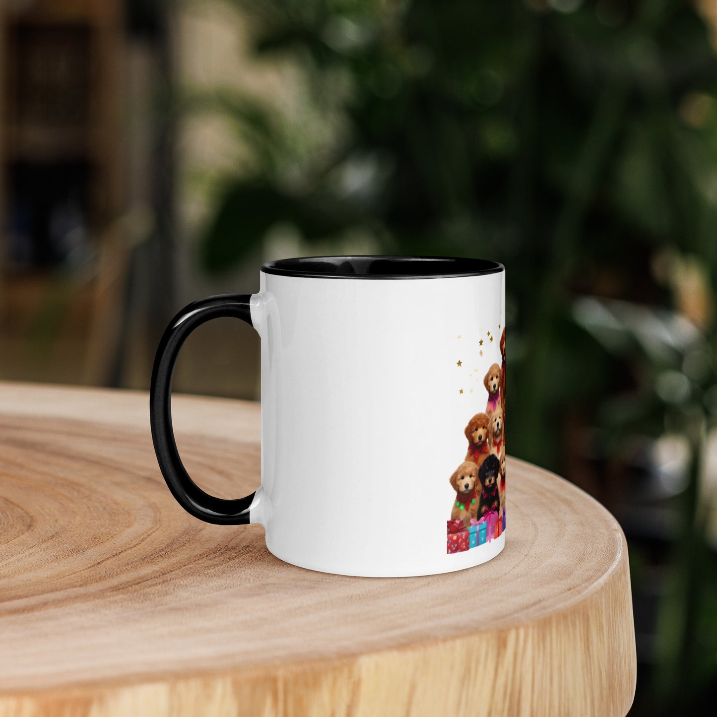 Doodle Christmas Tree Mug with Color Inside