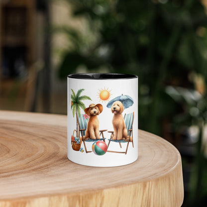 Doodles Beach Mug with Color Inside