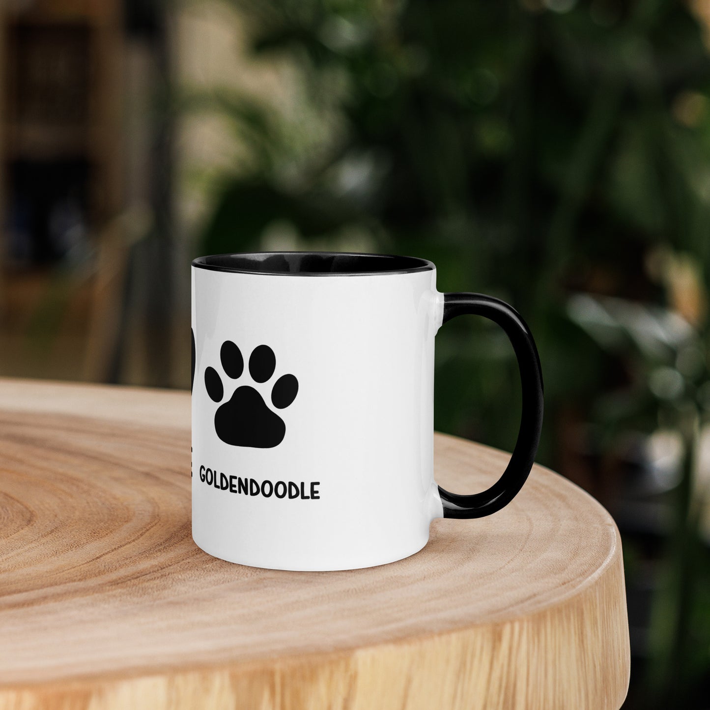 Peace Love Goldendoodle Mug with Color Inside