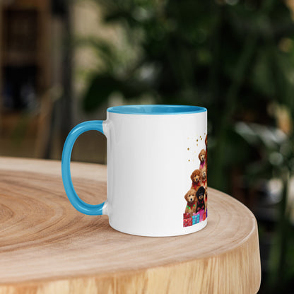 Doodle Christmas Tree Mug with Color Inside