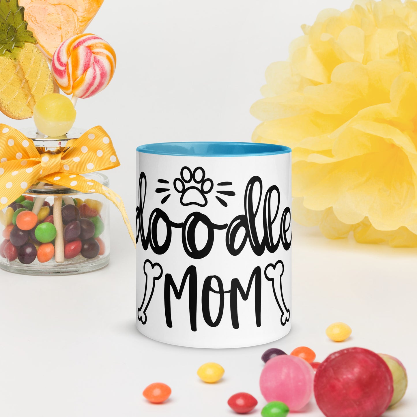 Doodle Mom Mug with Color Inside - Super Cute!