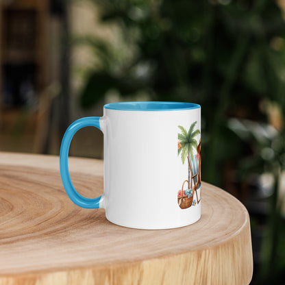 Doodles Beach Mug with Color Inside