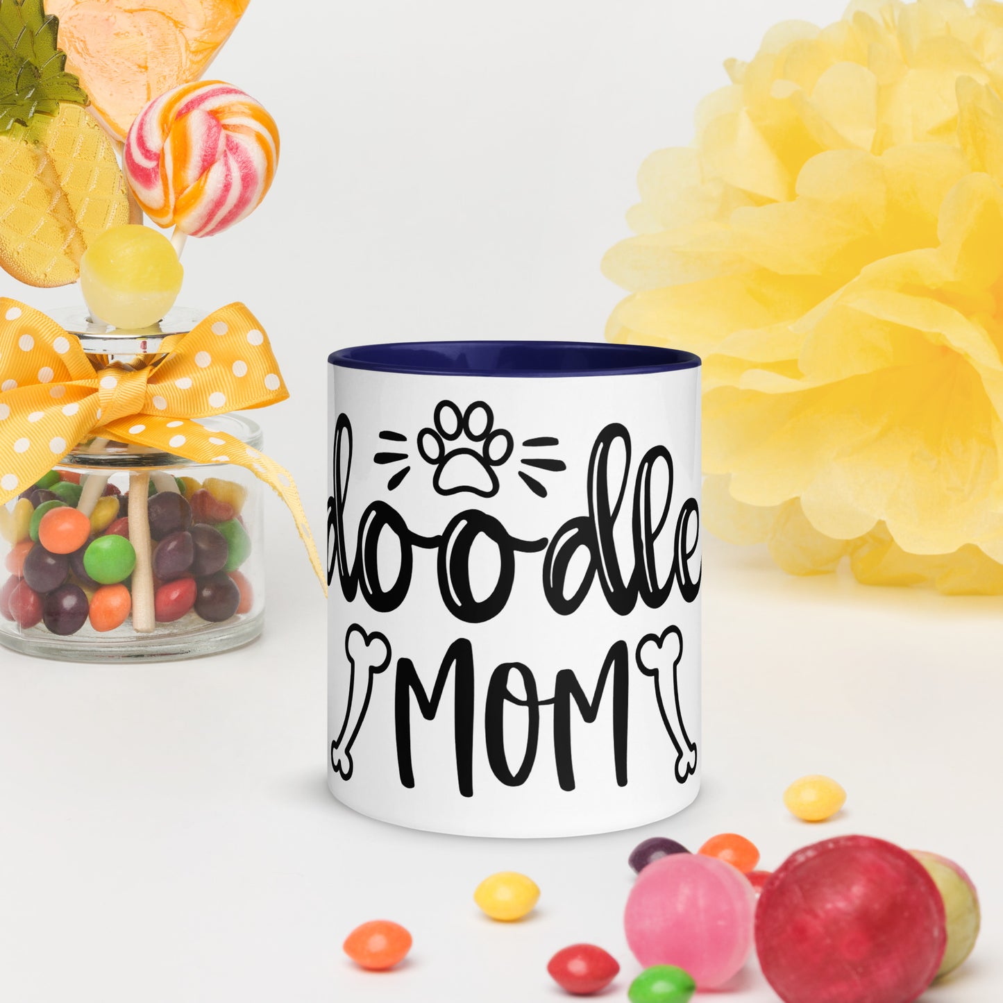 Doodle Mom Mug with Color Inside - Super Cute!