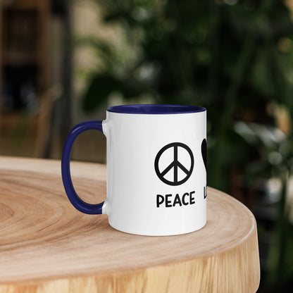 Peace Love Goldendoodle Mug with Color Inside