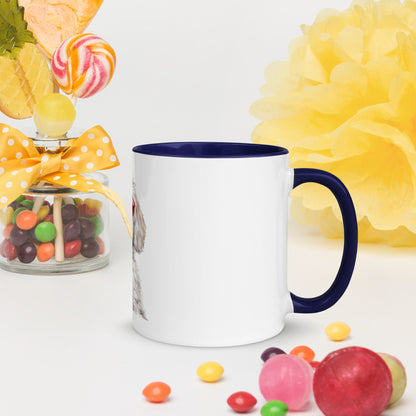 White Doodle Mug with Color Inside