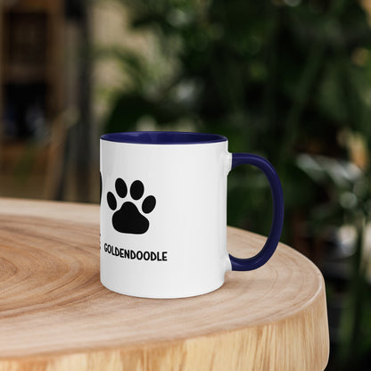 Peace Love Goldendoodle Mug with Color Inside