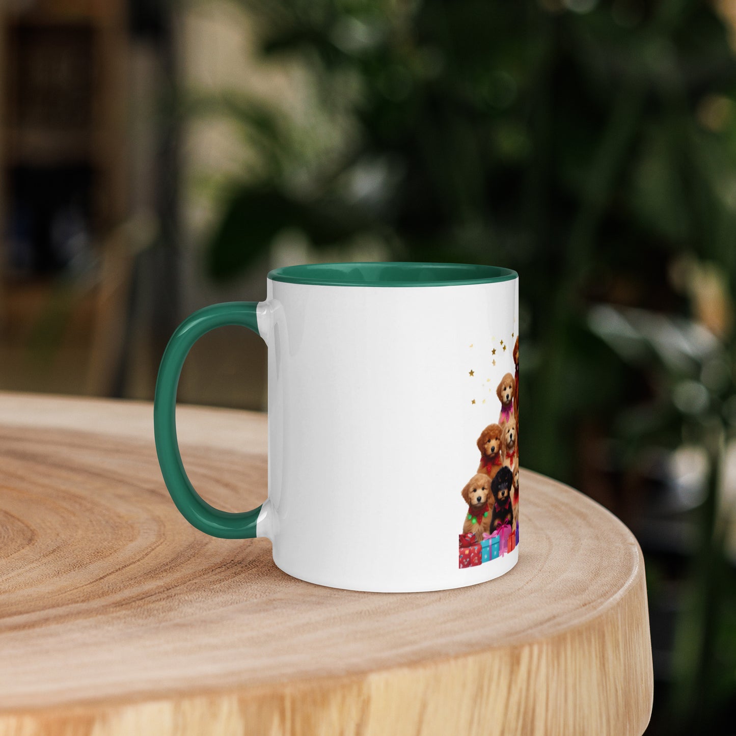 Doodle Christmas Tree Mug with Color Inside