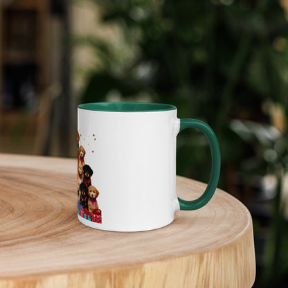 Doodle Christmas Tree Mug with Color Inside