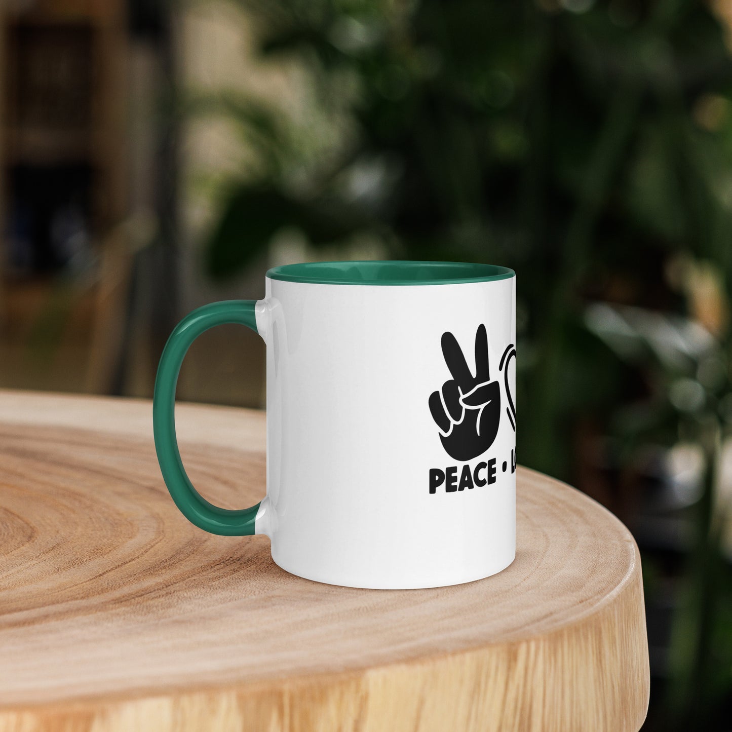 Peace Love Doodle Mug with Color Inside