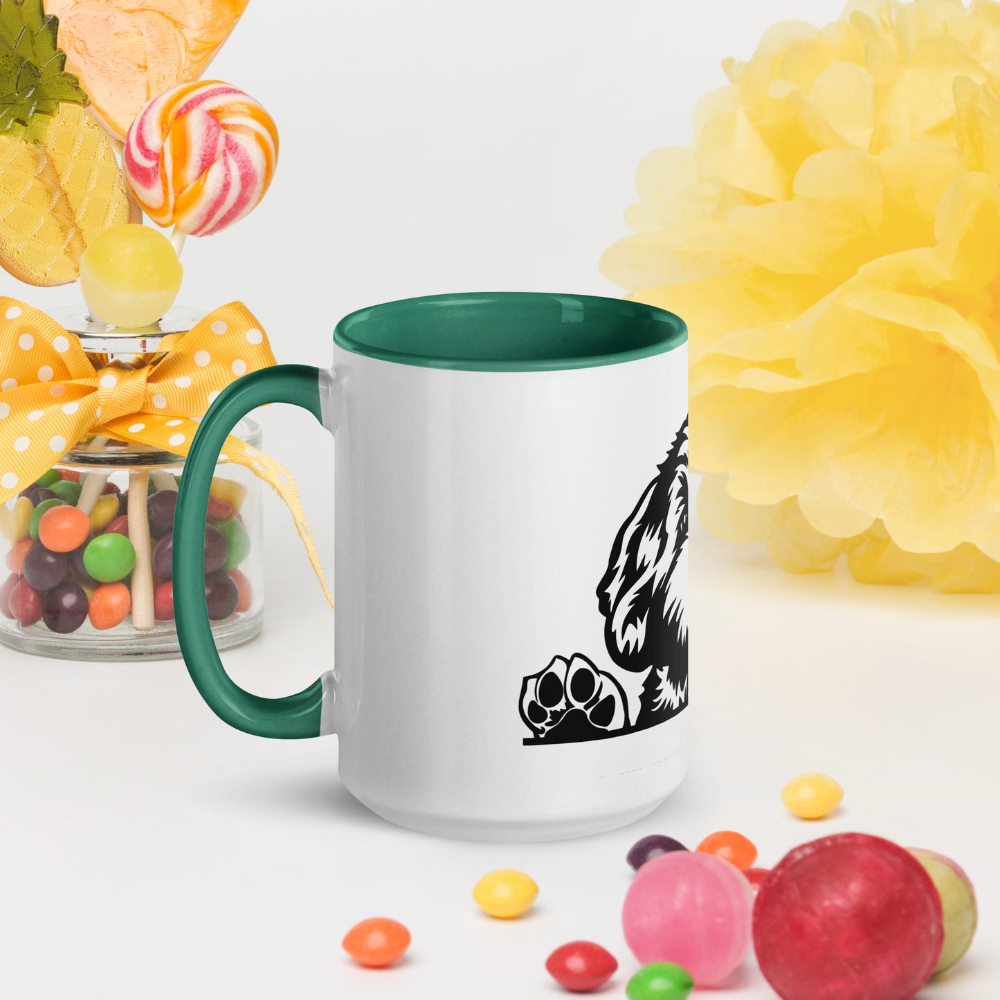 Dood Mug with Color Inside - Adorable Doodle!