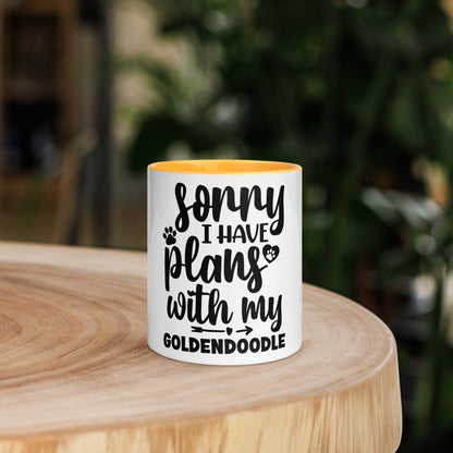 Plans with my Goldendoodle Mug with Color Inside