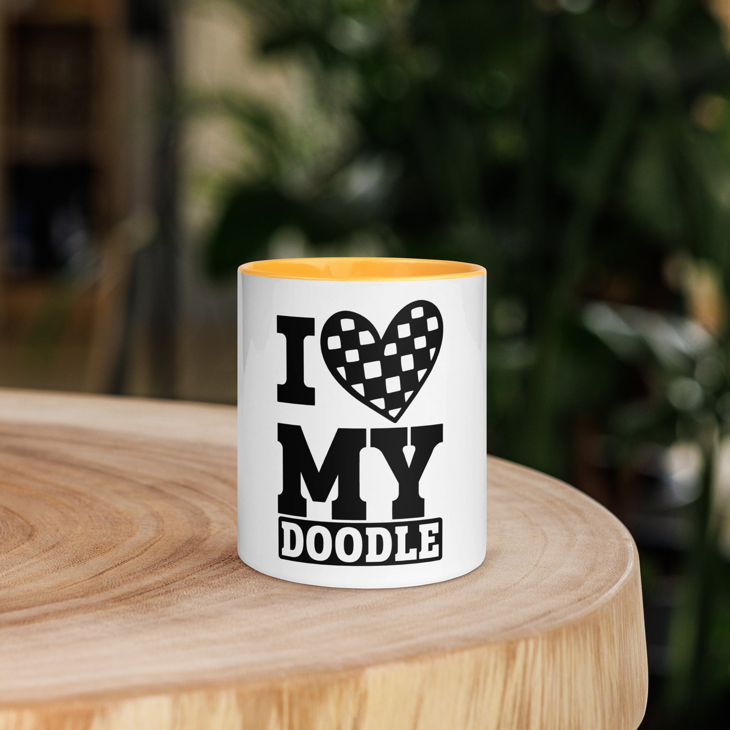 I Love My Doodle Mug with Color Inside