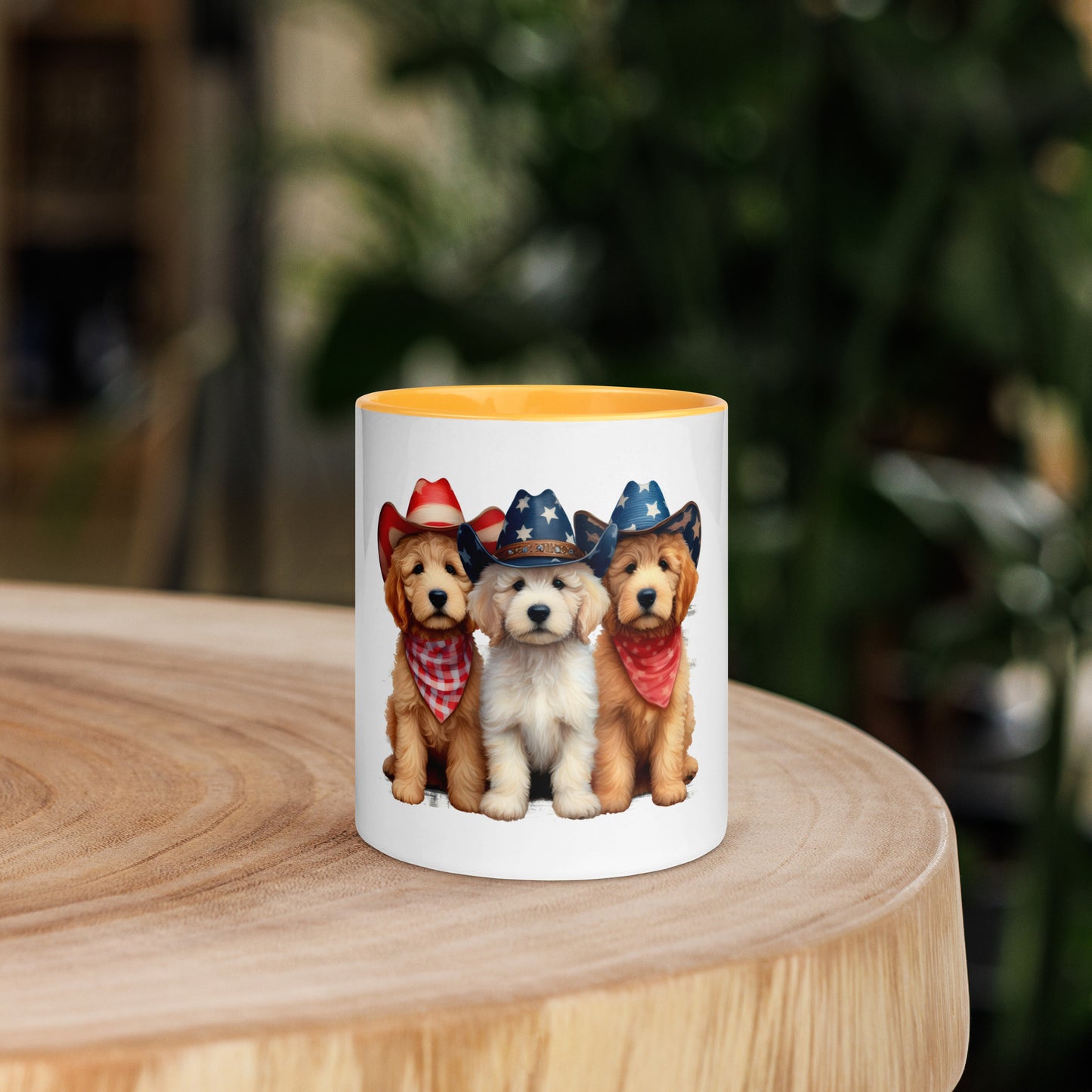 Patriotic Doodles Mug with Color Inside