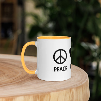 Peace Love Goldendoodle Mug with Color Inside